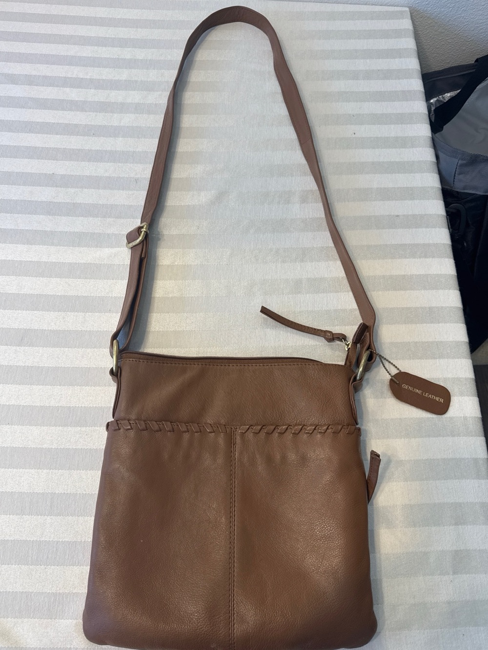 Great American Leatherworks Brown Leather Organizer Crossbody Bag Wallet